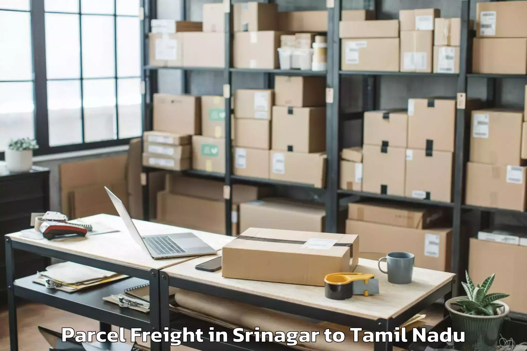 Top Srinagar to Karambakkudi Parcel Freight Available